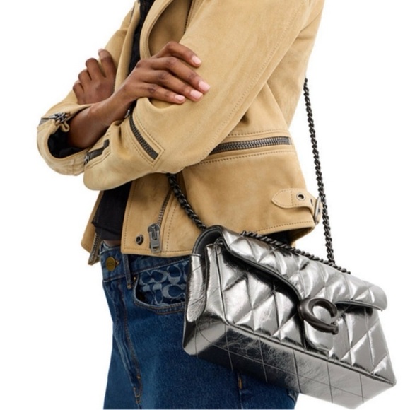NWT Coach Quilted Metallic Tabby 26 - Picture 2 of 12